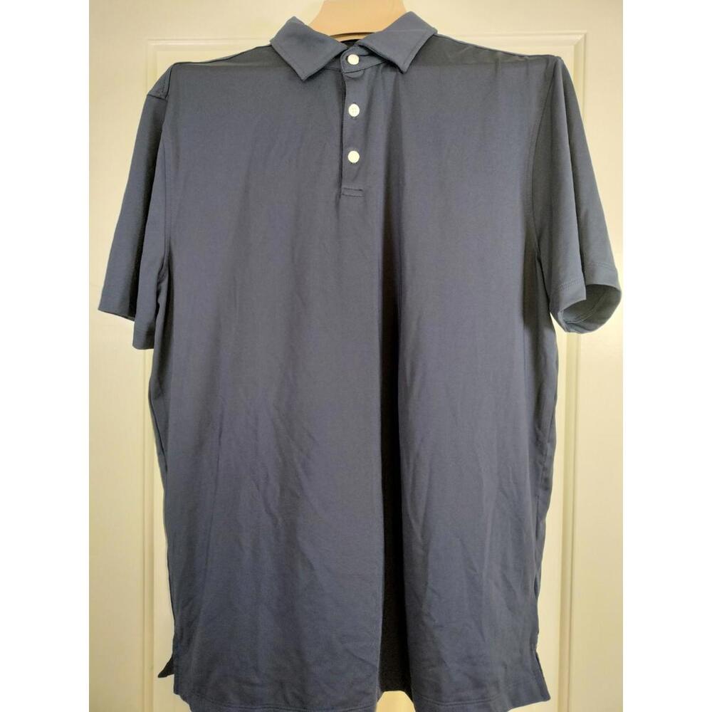 Jos. A. Bank Traveler Performance Polo Shirt Men’s Medium Tailored Fit Navy Blue
